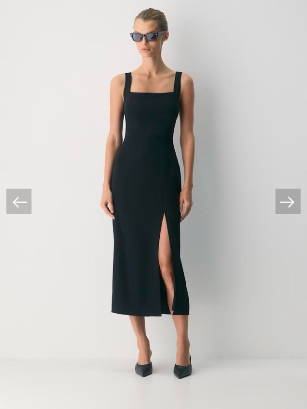 Aritzia Babaton 90s Slit Satin Midi Dress